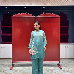 Aqua Green Floral Co-Ord Set