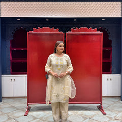 Ivory & Yellow Kurti Set
