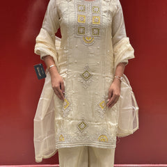 Ivory & Yellow Kurti Set