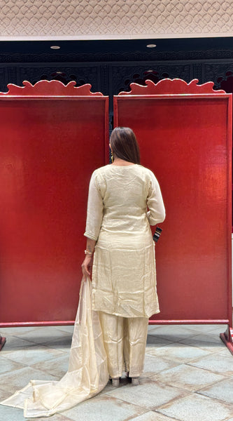 Ivory & Yellow Kurti Set