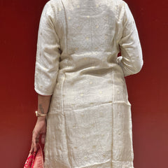 Ivory Tissue Kurti Set