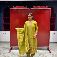 Olive Green Kurti Set