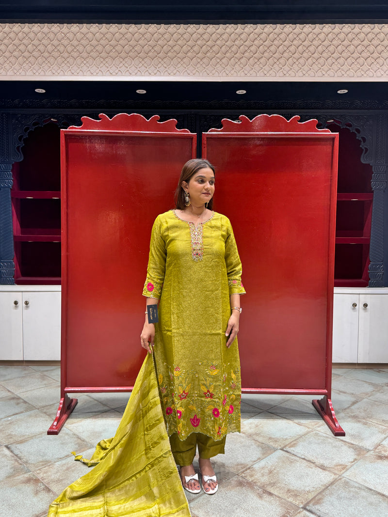Olive Green Kurti Set