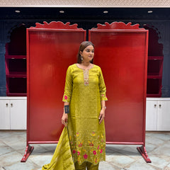 Olive Green Kurti Set