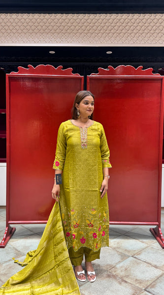 Olive Green Kurti Set