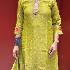 Olive Green Kurti Set