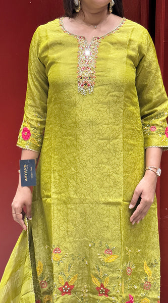 Olive Green Kurti Set