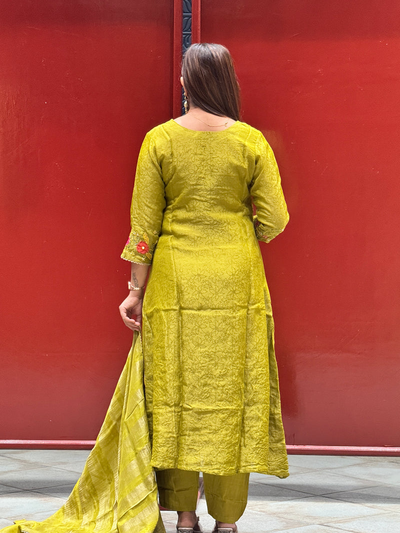 Olive Green Kurti Set