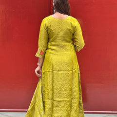 Olive Green Kurti Set