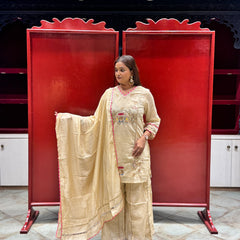 Ivory Kurti Palazzo Set