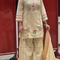 Ivory Kurti Palazzo Set