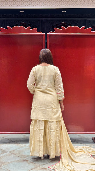 Ivory Kurti Palazzo Set