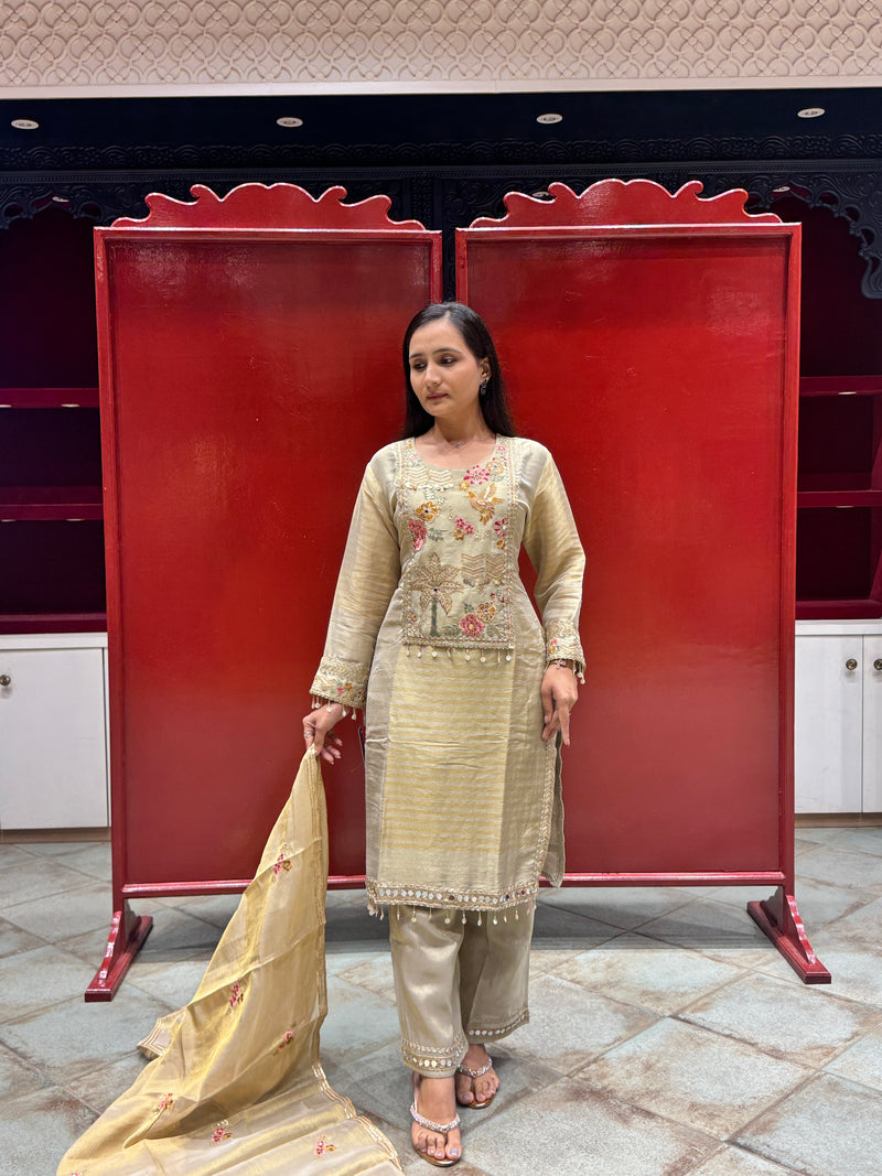 Ivory & Gold Kurti Set