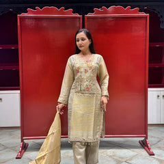 Ivory & Gold Kurti Set