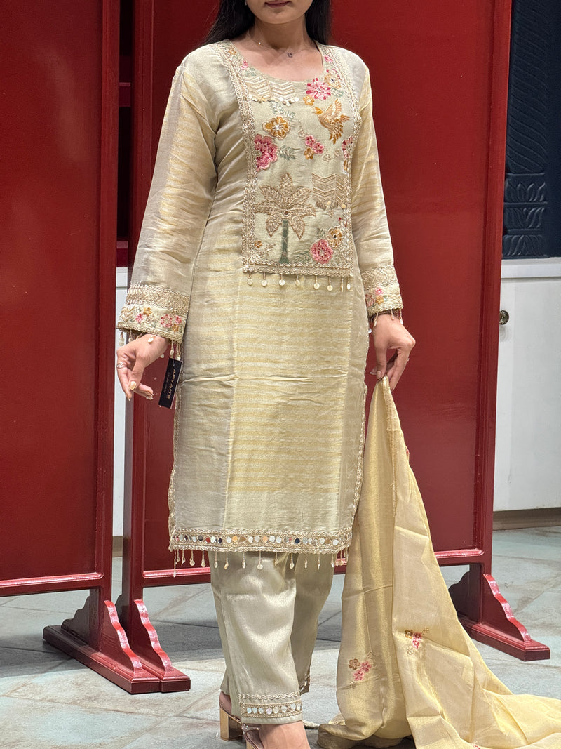 Ivory & Gold Kurti Set