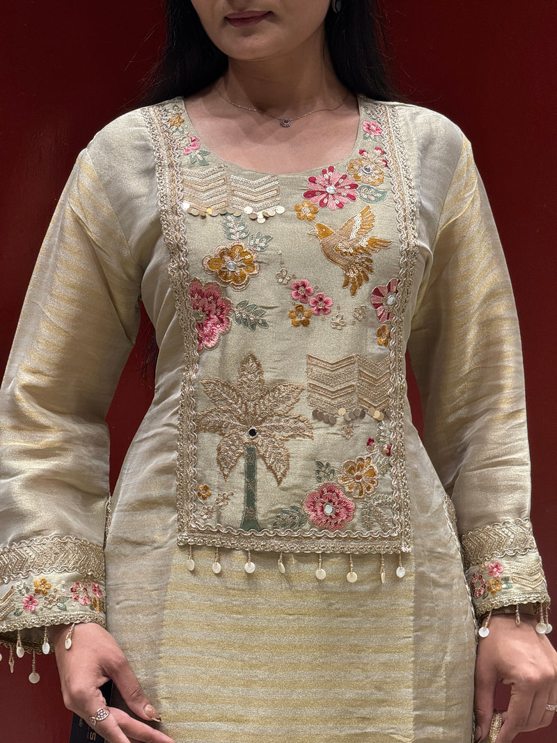 Ivory & Gold Kurti Set