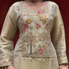 Ivory & Gold Kurti Set