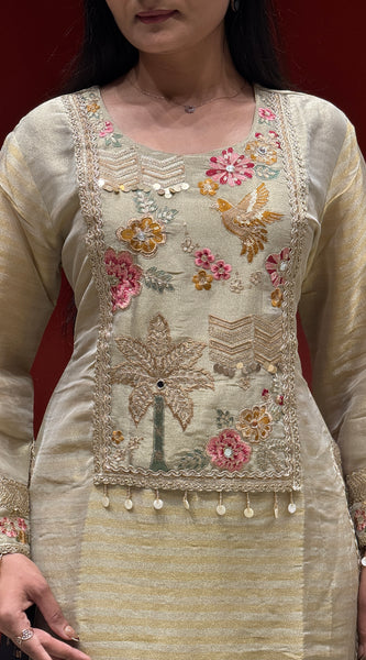 Ivory & Gold Kurti Set