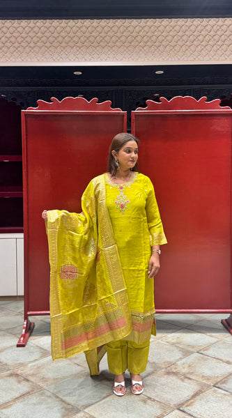 Lime Green Kurti Set