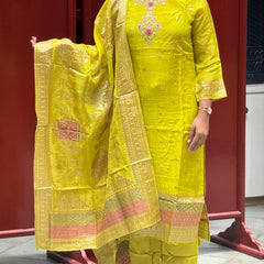 Lime Green Kurti Set