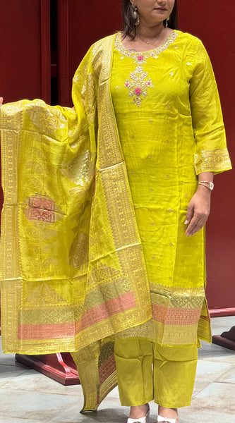 Lime Green Kurti Set