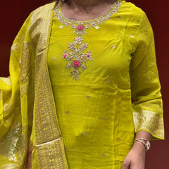 Lime Green Kurti Set
