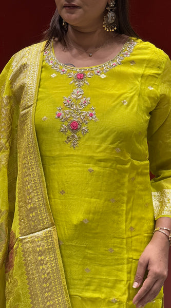 Lime Green Kurti Set