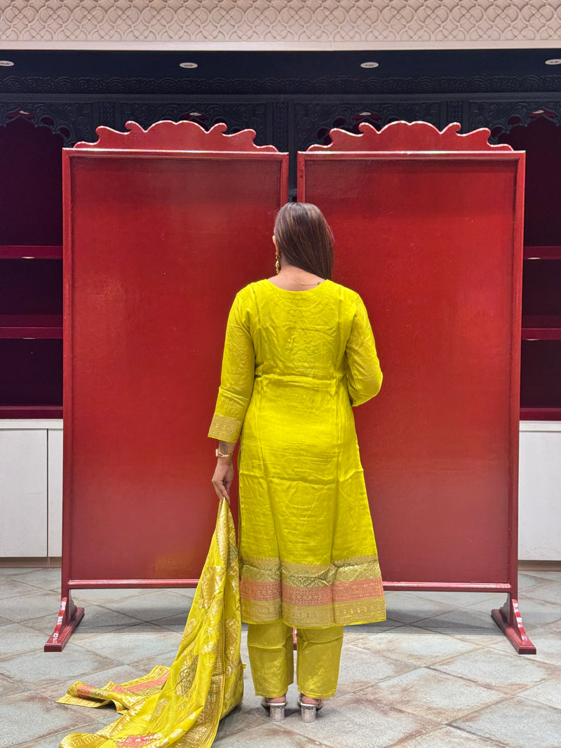 Lime Green Kurti Set