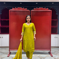 Chartreuse Green Kurti Set