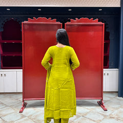 Lime Green Zardozi Kurti Set