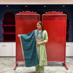 Sage & Teal Blue Kurti Set
