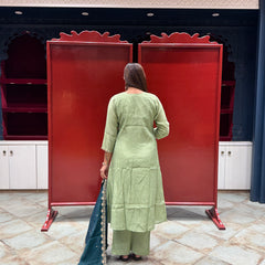 Sage & Teal Blue Kurti Set