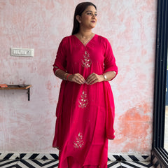 Rani Pink Kurti Set