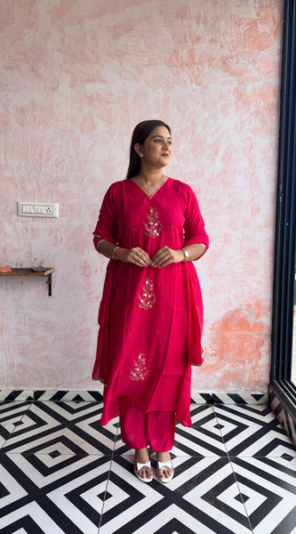 Rani Pink Kurti Set
