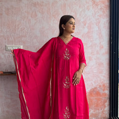 Rani Pink Kurti Set
