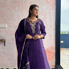 Purple Kurti Set