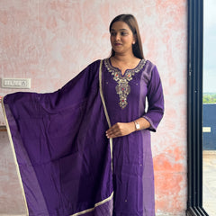 Purple Kurti Set