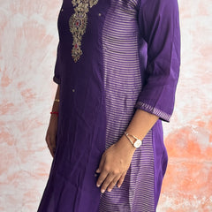 Purple Kurti Set