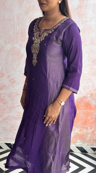 Purple Kurti Set