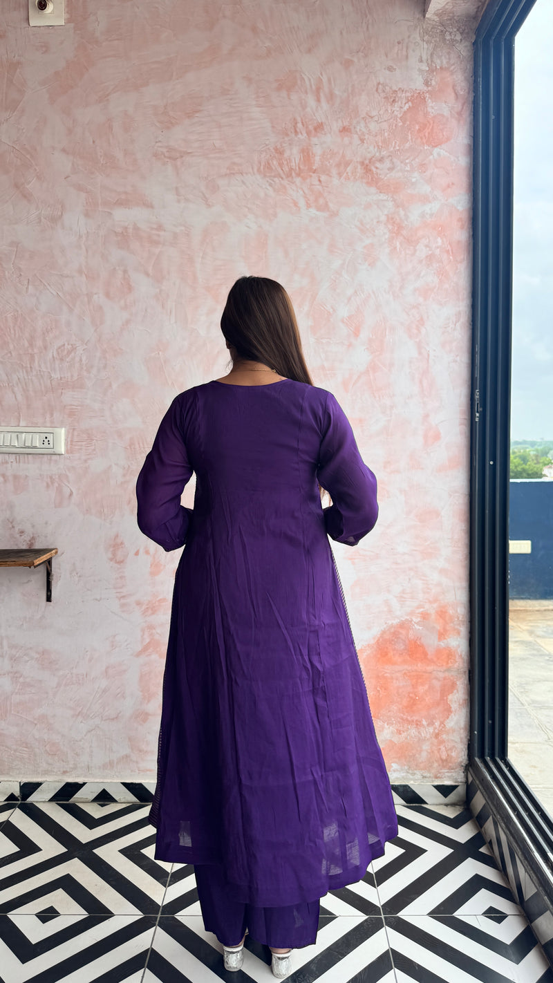 Purple Kurti Set