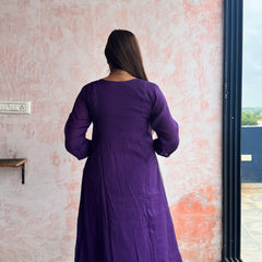 Purple Kurti Set