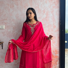 Rani Pink Kurti Set