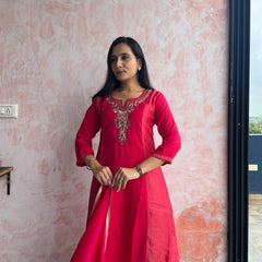 Rani Pink Kurti Set