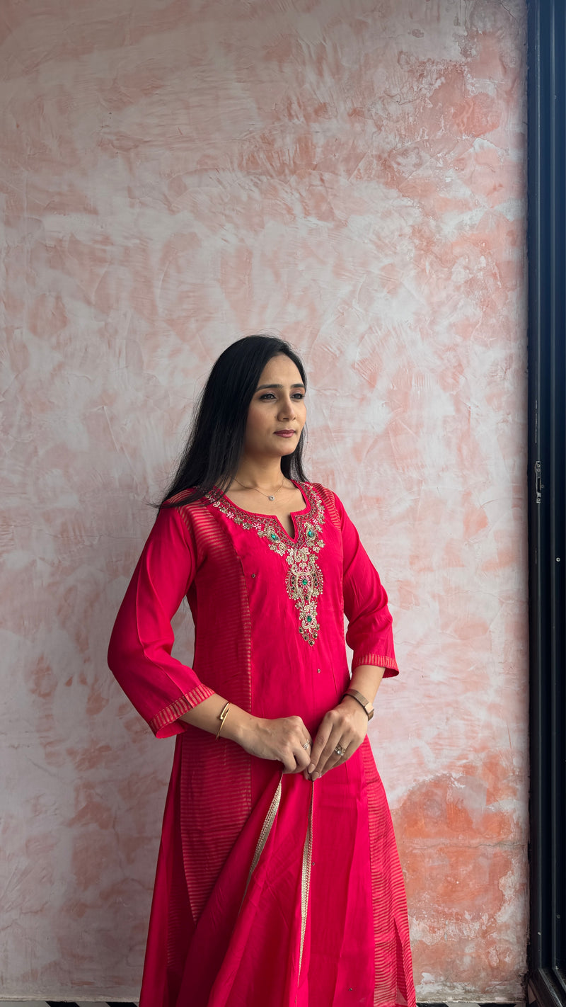 Rani Pink Kurti Set