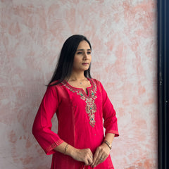 Rani Pink Kurti Set