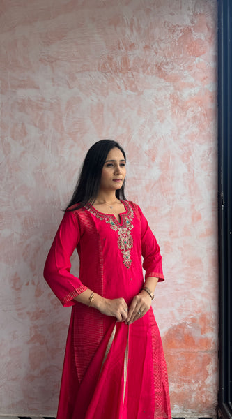 Rani Pink Kurti Set