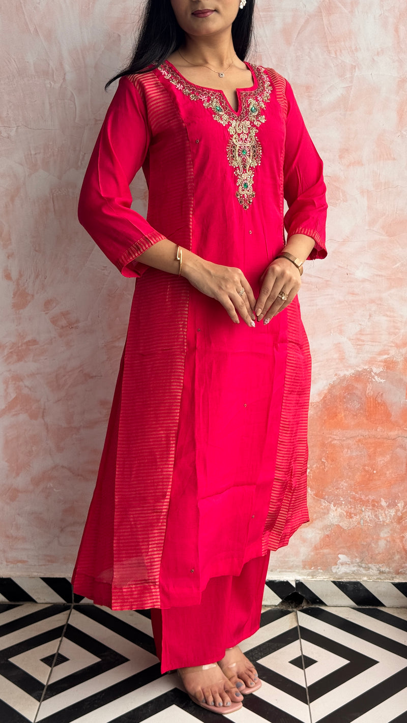 Rani Pink Kurti Set