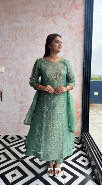 Sage Green Kurti Set