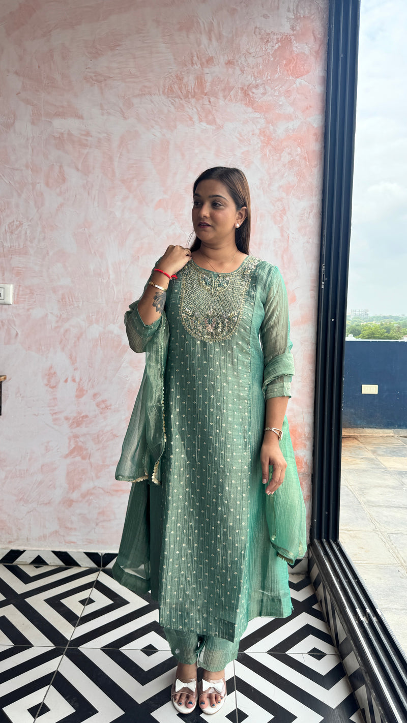 Sage Green Kurti Set