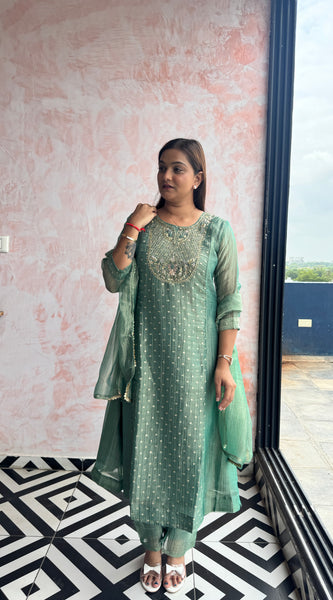 Sage Green Kurti Set